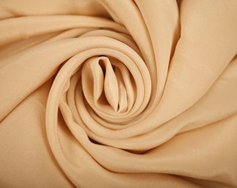 100% Polyester Fabric Beige Fabric Plain Fabric (110 x 130cm Remant Fabric) Tissu Coupé Tissu Fashion Clothing Crafts Fournitures