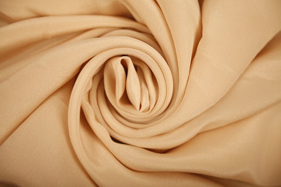 100% Polyester Fabric Beige Fabric Plain Fabric (110 x 130cm Remant Fabric)  Fabric Cut off Fabric Fashion Clothing Crafts Supplies