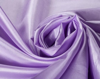 100% Polyester Purple Silk Lilac Fabric Lining For Fashion Upholstery Glossy Shine Fabric By The Metre 114cm width in 0.5m lengths