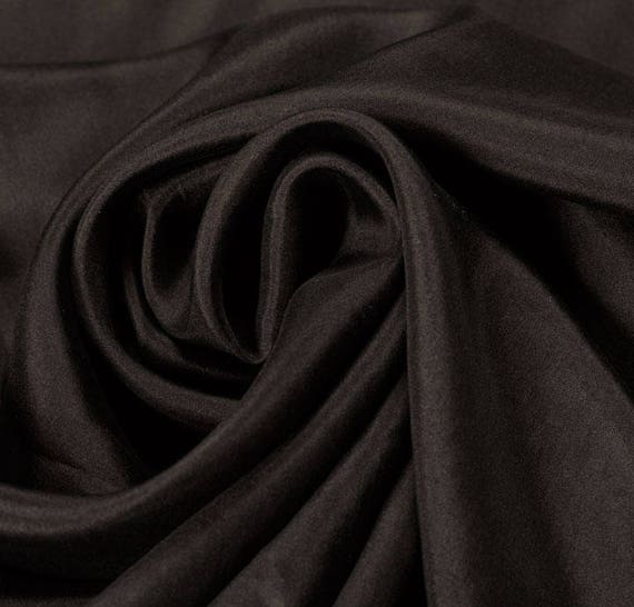 Premium Quality 100% Silk Black Lining Dress Fabric Upholstery Fashion Crafts