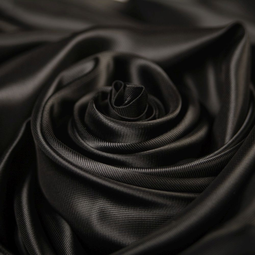 Rayon Polyester Blend Twill Black Lining Fabric Etsy UK