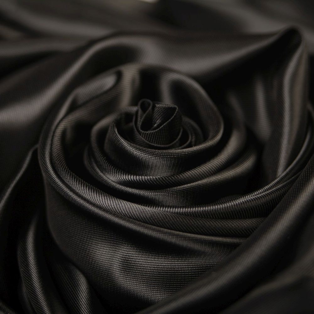 Rayon Polyester Blend Twill Black Lining Fabric - Etsy UK