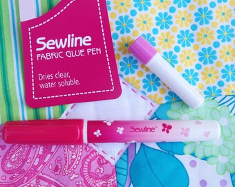 Stylo à colle pour tissu pour ligne de couture de qualité supérieure, séchage transparent, recharges disponibles, utilisation pour courtepointe et travaux manuels textiles, marqueur de couture