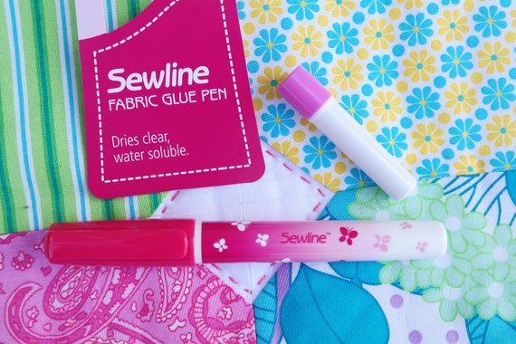 Premium Quality Sewline Fabric Glue Pen, Dries Clear, Refills Available, Use for Quilting and Textile Crafts, Sewing Marker