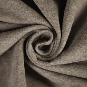 Grijze jerseystof 100% wol (restant-50 cm x 95 cm) Mode bekleding vintage design kleding wintertextiel
