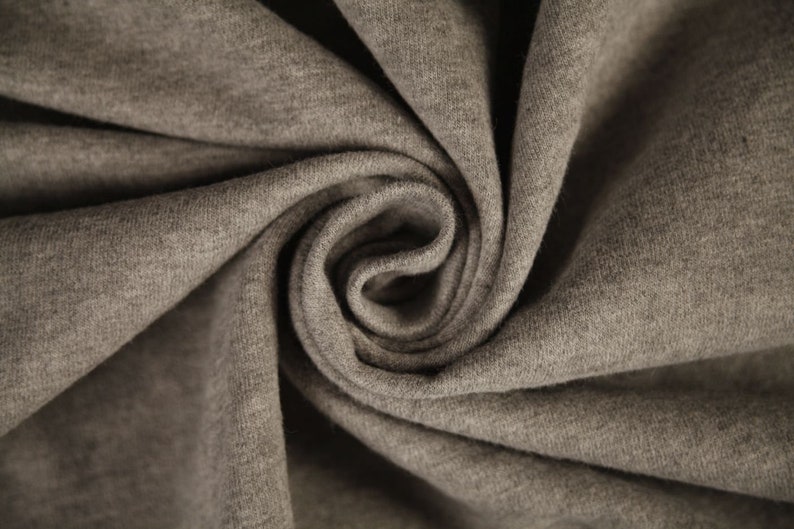 100 Wool Grey Jersey Fabric remnant50cmx95cm Fashion Etsy