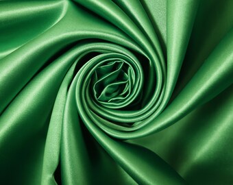 Polyester Satin Fabric Green Fabric Upholstery Fabric The Meter Fabric Apparel Fabric Bridal Fabric Fashion Fabric Clothing Craft Supplies