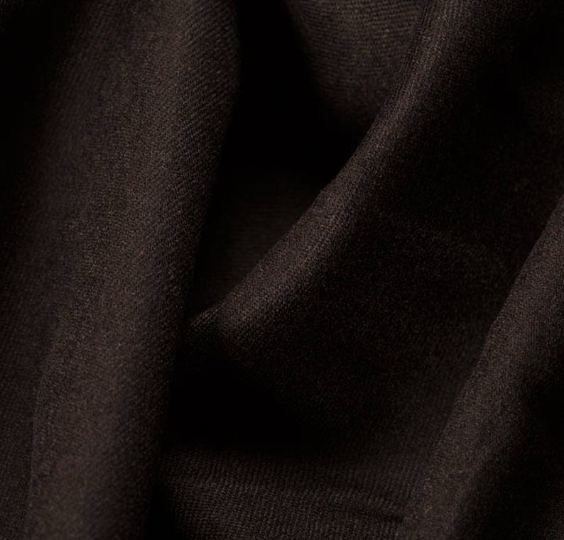 100 Wool Deep Dark Brown Fabric Quilting Fabric Fabric by the Etsy