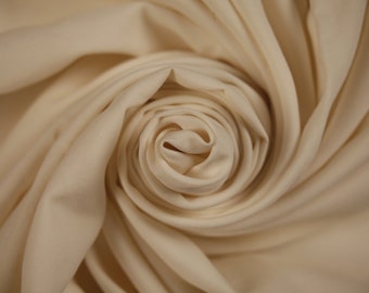 100% Baumwolle Creme Stoff (Rest-140cmx135cm) Mode Polsterstoff Uni Stoff Bekleidungsstoff Bastelstoff