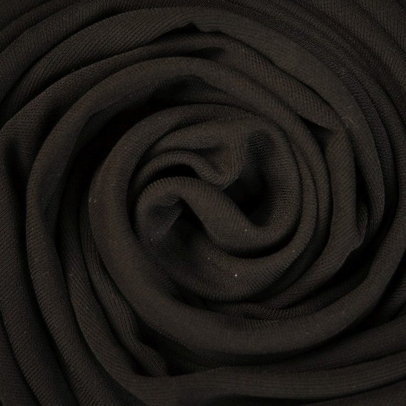 Polyester Viscose Elastane Black Fabric Multiple Remnant Plain Etsy UK