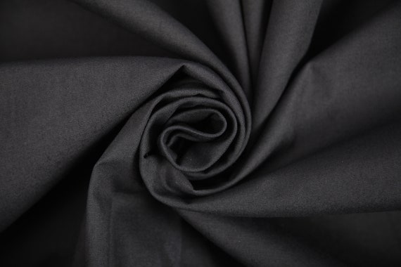  Tela de lino 100% teñida por metro de varios colores, peso  medio 6.5 onzas, 54/55 pulgadas (negro) : Arte y Manualidades