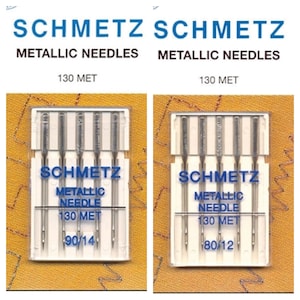 Premium Quality Schmetz Metallic Sewing Machine Needles 5 Pack 130 MET 80/12 90/14 Sewing Quilting Tools Notion