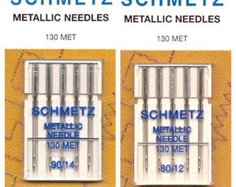 Premium Quality Schmetz Metallic Sewing Machine Needles 5 Pack 130 MET 80/12 90/14 Sewing Quilting Tools Notion