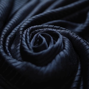 Rayon Blend Pleated Blue Navy Fabric (Remnant-570cmx120cm) Shiny Stretch Fabric Cut off Fabric Fashion Fabric Crafts Supplies