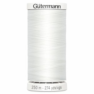 Gutermann Sew-All Thread 250m White (800) 100% Polyester