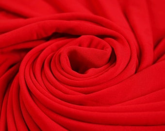 Tissu rouge 100% Viscose (Remnant-160cmx130cm) Tissu ordinaire Tissu grossier Matériau De mode Rembourrage vintage Supply Colour Style Design