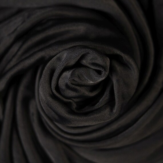 Polyester Viscose Elastane Black Fabric remnant-180cmx110cm Plain Fabric  Coarse Fabric Material Fashion Upholstery Vintage Supply -  Sweden