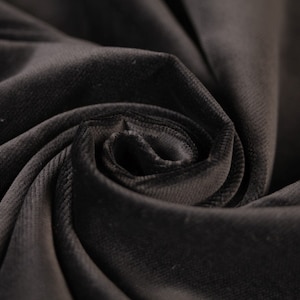 80% Cotton Velour Smooth Velvet Black Fabric (Remnant-70cmx95cm) Cut off Fabric Fashion Fabric Clothing Crafts Supplies
