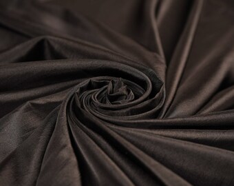 Silk Fabric Polyester Black (Remnant185cmx150cm) Fabric Fashion Upholstery Interior Fabric Plain Fabric Clothing Fabric