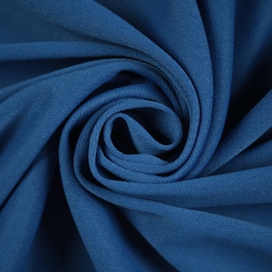 100% Polyester Fabric Blue Remnant-55cmx165cm Upholstery Fabric The Meter Fabric Apparel Fabric Bridal Fabric image 1