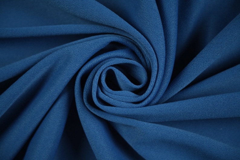 100% Polyester Fabric Blue Remnant-55cmx165cm Upholstery Fabric The Meter Fabric Apparel Fabric Bridal Fabric image 1