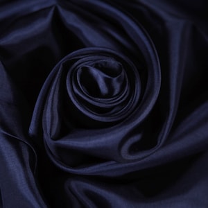 Polyester Satin Royal Blue Fabric (Remnant-50cmx140cm) Upholstery Apparel Fabric Bridal Fabric Fashion Fabric Clothing Craft Supplies