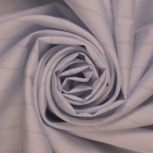 100% Polyester Shirting Fabric Printed Fabric Striped Fabric Blue Remnant Fabric Fabric Cut off Fabric Fashion Fabric Clothing Craft