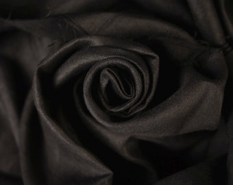 100% Cotton Linen Black Fabric Multiple Remnant Upholstery Fabric Fashion Interior Fabric Plain Fabric Clothing Crafts Fabric
