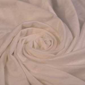 Soft Cotton Jersey Fabric White (Remnant Piece 55cm x 55cm) Fashion Fabric Apparel Fabric Quilting Fabric Clothing Fabric Craft Supplies
