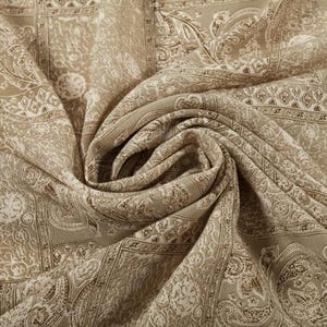 Polyester Sage Green Patchwork Paisley Material Fashion Upholstery Vintage Dress Craft Supplies Colour Style Design Fabric Sample Available