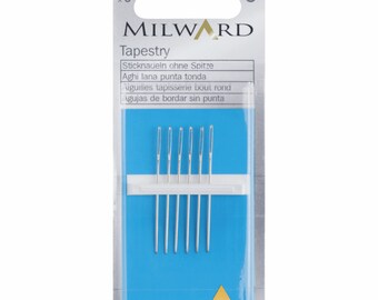 Premium Quality Milward Tapestry Hand Sewing Needles 6 Pack Sewing Quilting Tools Notion