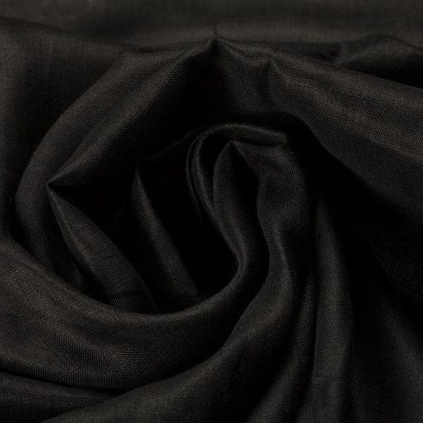 100% Linen Fabric Black Fabric Upholstery Fabric Fashion Interior Fabric Plain Fabric Clothing Fabric By The Metre Fabric Crafts Fabric