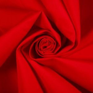 100% Baumwolle Rot Stoff (Rest-45cmx90cm) Mode Kleidung Polster Uni Craft Fabric