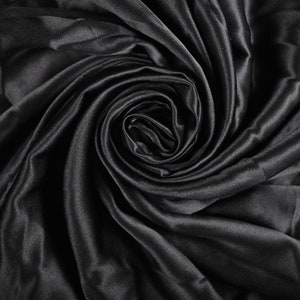 Polyester Satin Fabric Black Fabric Fabric By The Meter Fabric Apparel Fabric Bridal Fabric Fashion Fabric Clothing Craft Supplies