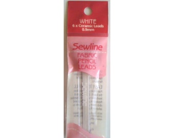 Premium Quality Sewline Mechanical Fabric Pencil White Refill Leads 6 pack