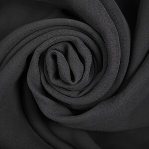 Polyester Georgette Stoff Schwarzer Stoff Schiere Stoff (340cm x145cm Stück) Reststoff Schnittstoff Mode Kleidung Bastelbedarf