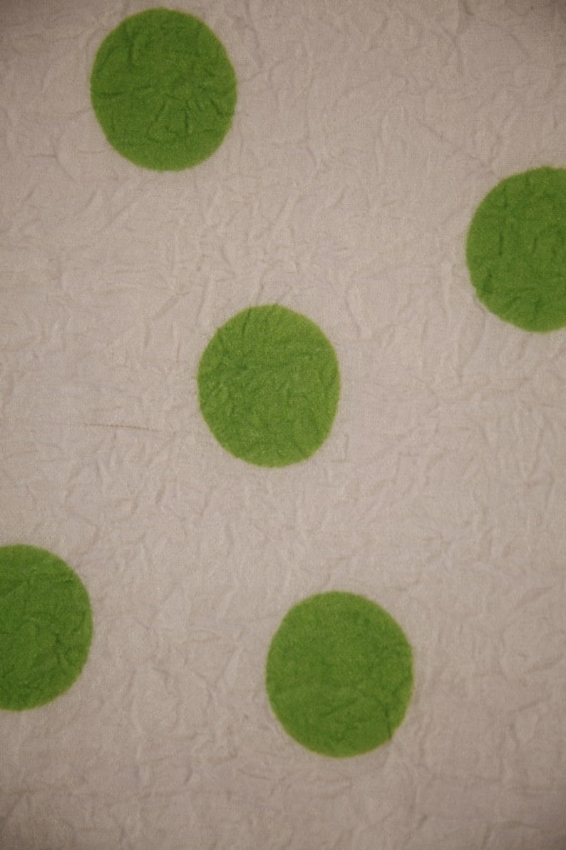 Polyester WhiteGreen Spotted Fabric Multiple Remnants Upholstery Fabric Apparel Fabric Bridal Fabric Fashion