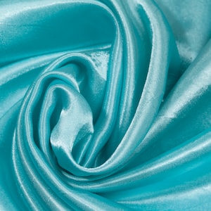 Polyester Satin Fabric Sky Blue Fabric Upholstery Fabric Meter Fabric Apparel Fabric Bridal Fabric Fashion Fabric Clothing Craft Supplies