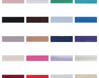 Hochwertiges Schrägband aus Satin in verschiedenen Farben