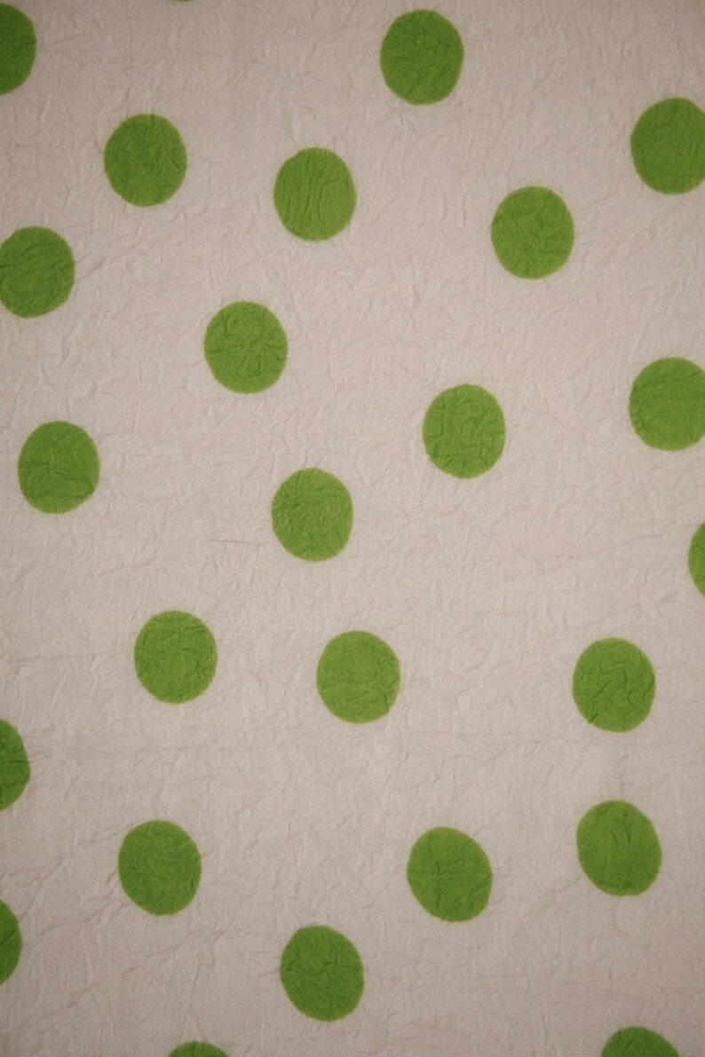 Polyester WhiteGreen Spotted Fabric Multiple Remnants Upholstery Fabric Apparel Fabric Bridal Fabric Fashion
