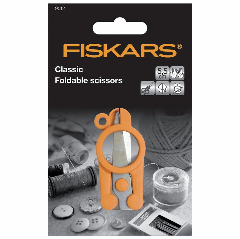 Premium Quality Fiskars Scissors Classic Foldable Shears 10cm Cutting Fabric Right Left Handed Sewing Tools Crafts Supplies