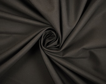 100% Cotton Black Fabric Plain Material for Crafts Clothing Fashion Interior, Fabric By The Metre 150cm width in 0.5m lengths