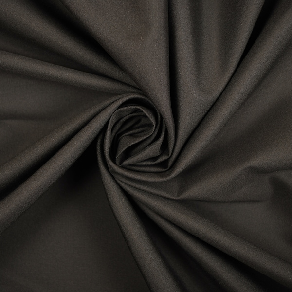 Tela negra de algodón 100%, Material liso para manualidades, ropa, Interior de moda, tela por metro, 150 cm de ancho en 0,5 m de longitud