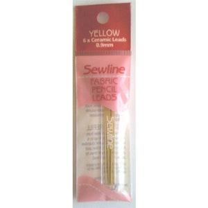Premium Quality Sewline Mechanical Fabric Pencil Yellow Refill Leads 6 pack