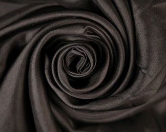 Polyester Silk Blend Black Lining Fabric (Remnant-153cmx115cm) Fabric Cut off Fabric Fashion Fabric Clothing Crafts Supplies