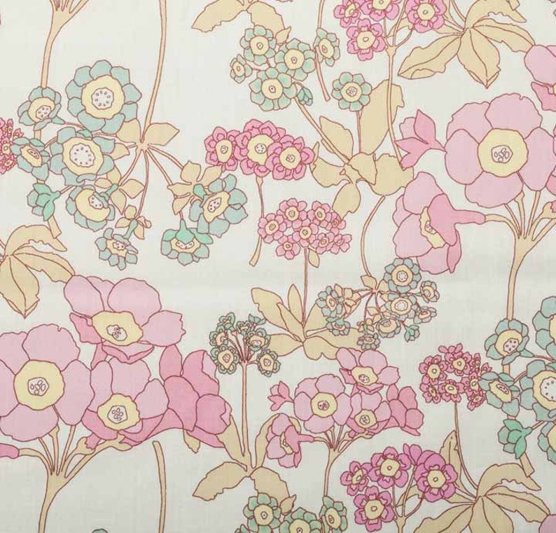 Pastel Floral Print Fabric 100% Cotton Apparel Fabric Home | Etsy