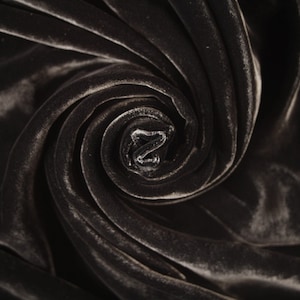 80% Cotton Velour Smooth Velvet Black Fabric (Remnant-50cmx114cm) Cut off Fabric Fashion Fabric Clothing Crafts Supplies