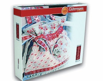 Hilo de coser de poliéster Gutermann Premium, estuche de 42 unidades, Kit de hilos surtidos de 100m, suministros para manualidades bordadas