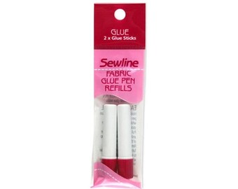 Recambio de bolígrafo de pegamento para tela amarilla Sewline de calidad prémium, se seca transparente, paquete de 2 para telas, acolchados y nociones