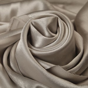 80% Triacetate & Polyester Satin Champagne Fabric (Remnant-38cmx90cm) Cut off Fabric Fashion Fabric Clothing Crafts Supplies
